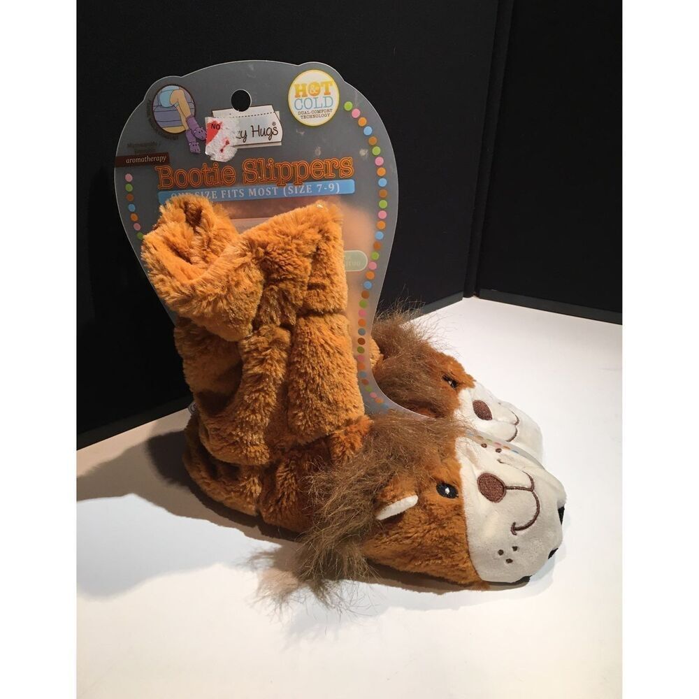 Adorable Aromatherapy Slippers - Lion Design - One Size Fits Most (7-9)